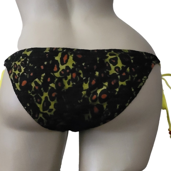 Sinful by Affliction Solar Bikini Bottom Womens Size Small Yellow Black - Picture 4 of 8